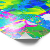 Abstrakte Patchwork-Sonnenblumen-Garten-Collage Fotodruck (Ecke)