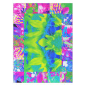Abstrakte Patchwork-Sonnenblumen-Garten-Collage Tischdecke (Vorderseite)