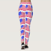 Abstrakte Patriotische Lady Leggings (Rückseite)