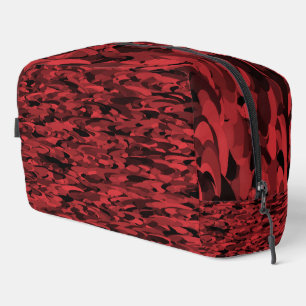 Abstrakte Pattern Red Black Toilettenbeutel Waschbeutel