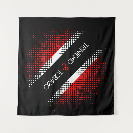 Abstrakte Patternflagge "Trinidad und Tobago Dot" Wandteppich (Vorderseite (Horizontal))