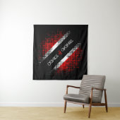 Abstrakte Patternflagge "Trinidad und Tobago Dot" Wandteppich (Beispiel (Horizontal))