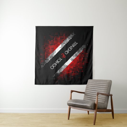 Abstrakte Patternflagge "Trinidad und Tobago Dot" Wandteppich (Beispiel (Horizontal))