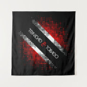 Abstrakte Patternflagge "Trinidad und Tobago Dot" Wandteppich (Vorderseite)