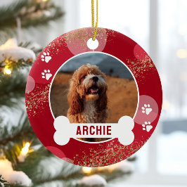 Abstrakte Paw Print Pet Foto Keramik Ornament