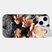 Abstrakte Peach Blume Moderne Kunst Case-Mate iPhone Hülle (Rückseite (Horizontal))