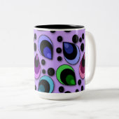 Abstrakte Peacock Feathers Muster Tasse (VorderseiteRechts)