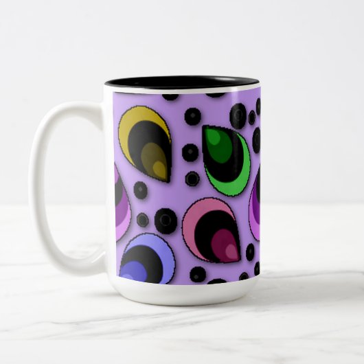 Abstrakte Peacock Feathers Muster Tasse (Links)