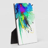 Abstrakte Peacock Paint-Spritzer Fotoplatte (Seite)