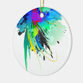 Abstrakte Peacock Paint-Spritzer Keramik Ornament (Links)