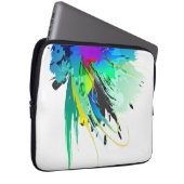 Abstrakte Peacock Paint-Spritzer Laptopschutzhülle (Vorne Rechts)