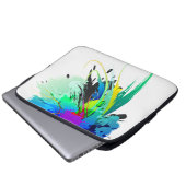 Abstrakte Peacock Paint-Spritzer Laptopschutzhülle (Vorne Knopf)