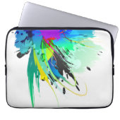 Abstrakte Peacock Paint-Spritzer Laptopschutzhülle (Vorderseite)