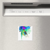 Abstrakte Peacock Paint-Spritzer Magnet (In Situ (Geschirrspüler))