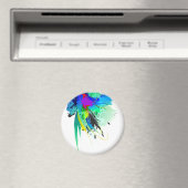 Abstrakte Peacock Paint-Spritzer Magnet (In Situ (Geschirrspüler))