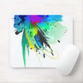 Abstrakte Peacock Paint-Spritzer Mousepad (Mit Mouse)