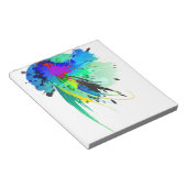 Abstrakte Peacock Paint-Spritzer Notizblock (angewinkelt)