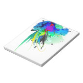 Abstrakte Peacock Paint-Spritzer Notizblock (Rotiert)