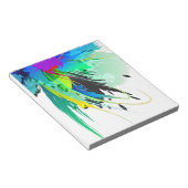 Abstrakte Peacock Paint-Spritzer Notizblock (angewinkelt)