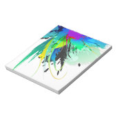 Abstrakte Peacock Paint-Spritzer Notizblock (Rotiert)