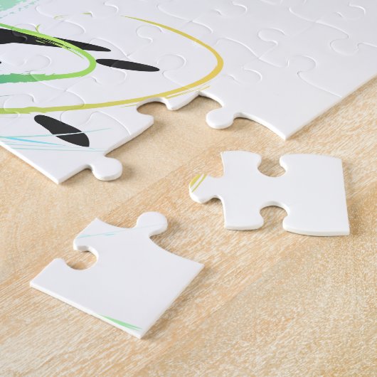 Abstrakte Peacock Paint-Spritzer Puzzle (Seite)