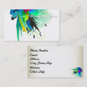 Abstrakte Peacock Paint-Spritzer Visitenkarte (Vorne/Hinten)