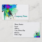 Abstrakte Peacock Paint-Spritzer Visitenkarte (Vorne/Hinten)