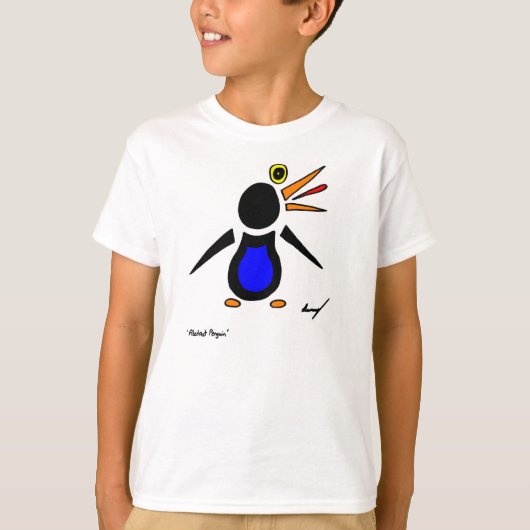 Abstrakte Penguin Kids Basic T - Shirt (Vorderseite)
