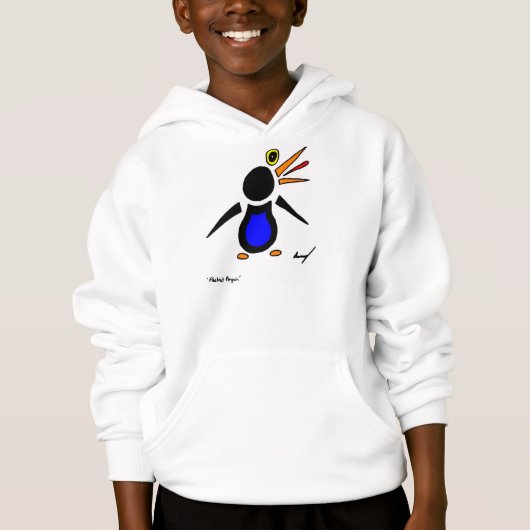 Abstrakte Penguin Kids Hooded Sweatshirt (Vorderseite)
