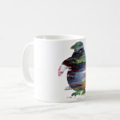 Abstrakte Penguin-Silhouette Kaffeetasse (Vorderseite Links)