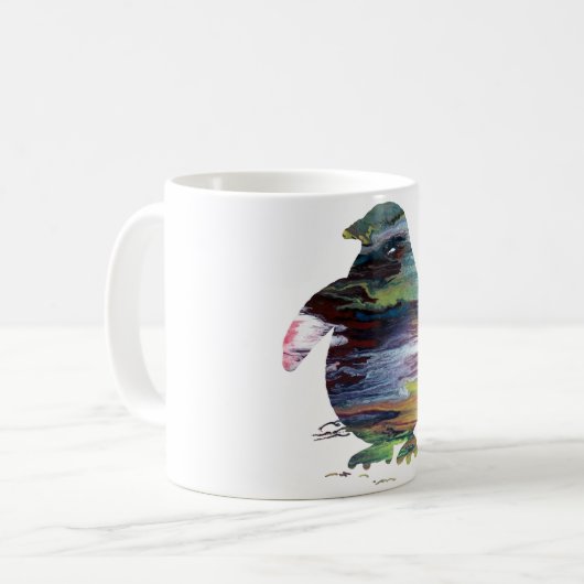 Abstrakte Penguin-Silhouette Kaffeetasse (Vorderseite Links)