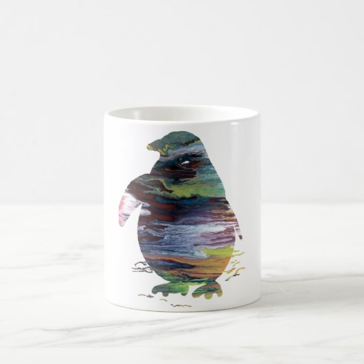 Abstrakte Penguin-Silhouette Kaffeetasse (Mittel)