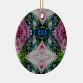 Abstrakte Peonfarbenmalerei, boho retro Keramik Ornament (Rechts)