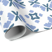 Abstrakte Petals Muster Geschenkpapier (Rolleneckpunkt)