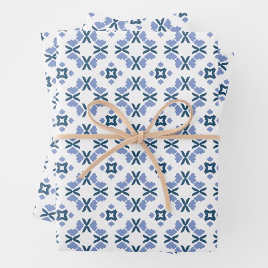 Abstrakte Petals Muster Geschenkpapier Set (Beispiel)