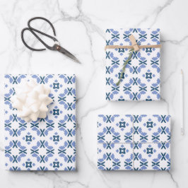 Abstrakte Petals Muster Geschenkpapier Set