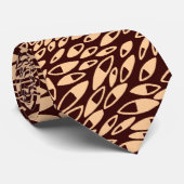 Abstrakte Petals - Sand auf Brown Krawatte (Gerollt)