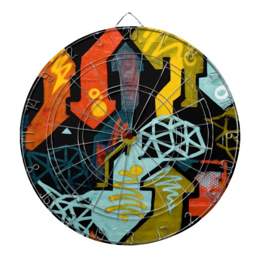 Abstrakte Pfarrkunst Dartscheibe (vorne)