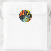 Abstrakte Pfarrkunst Runder Aufkleber (Tasche)