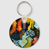 Abstrakte Pfarrkunst Schlüsselanhänger (Vorderseite)