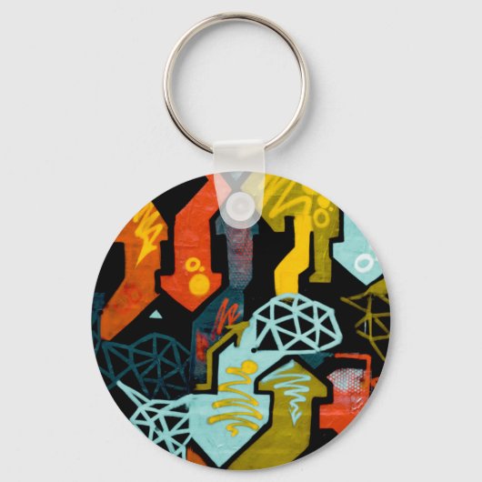 Abstrakte Pfarrkunst Schlüsselanhänger (Vorderseite)