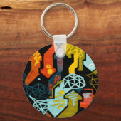 Abstrakte Pfarrkunst Schlüsselanhänger (Vorderseite)