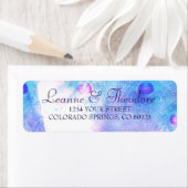 Abstrakte Pfau-, Aquarellfarben-Adressetiketten (Insitu)