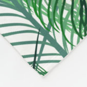 Abstrakte Pfauenfeathers Muster Monogram Fleecedecke (Ecke)