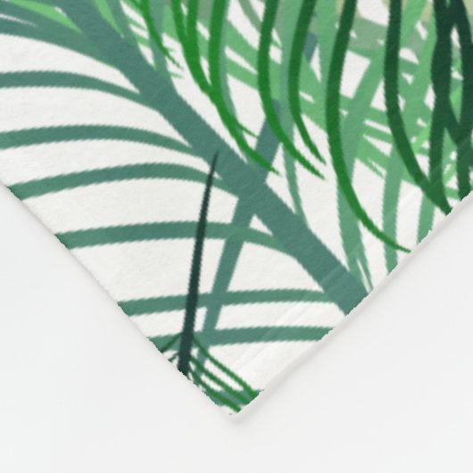 Abstrakte Pfauenfeathers Muster Monogram Fleecedecke (Ecke)