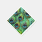 Abstrakte Pfauenfeathers Serviette (Ecke)