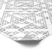 Abstrakte Pfeil-Gitter-Malvorlage Stammes-Geometri Poster (Ecke)