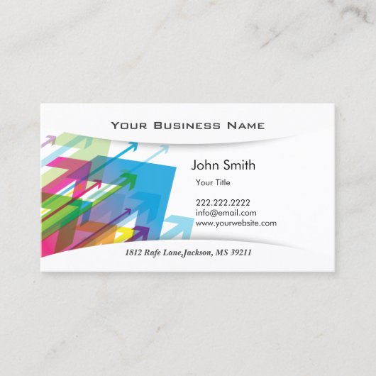 Abstrakte Pfeile mit Visitenkarte (Vorderseite)