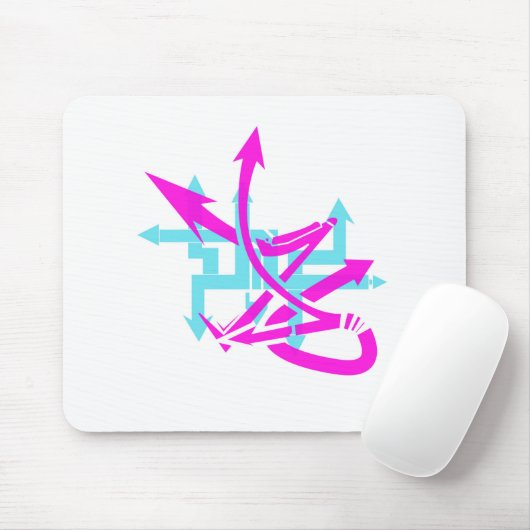 Abstrakte Pfeile Mousepad (Mit Mouse)