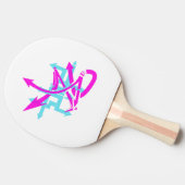 Abstrakte Pfeile Pong Paddle Tischtennis Schläger (Seitenansicht)